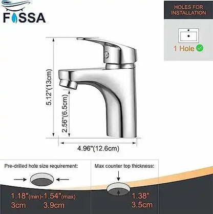 Wash Basin Mixer Tap Brass Silver